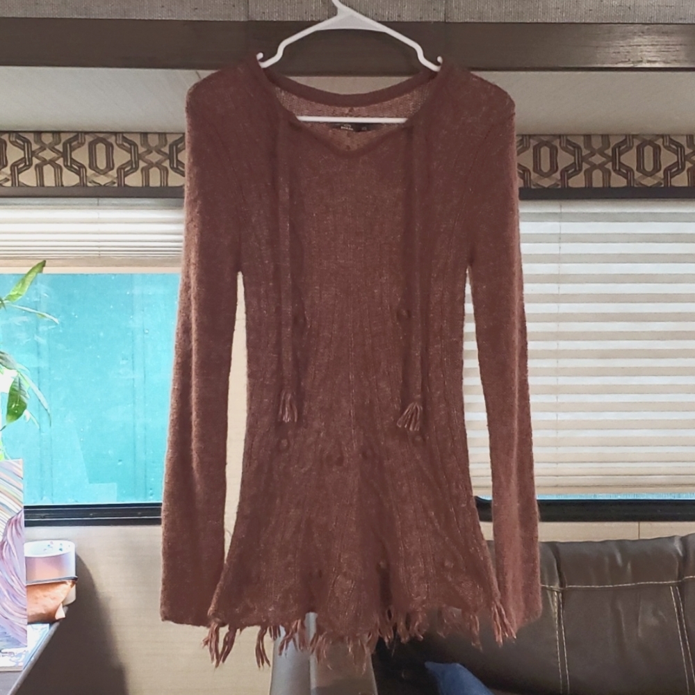 New without Tags Prana Wool Sweater Dress Earth Brown sz XSmall